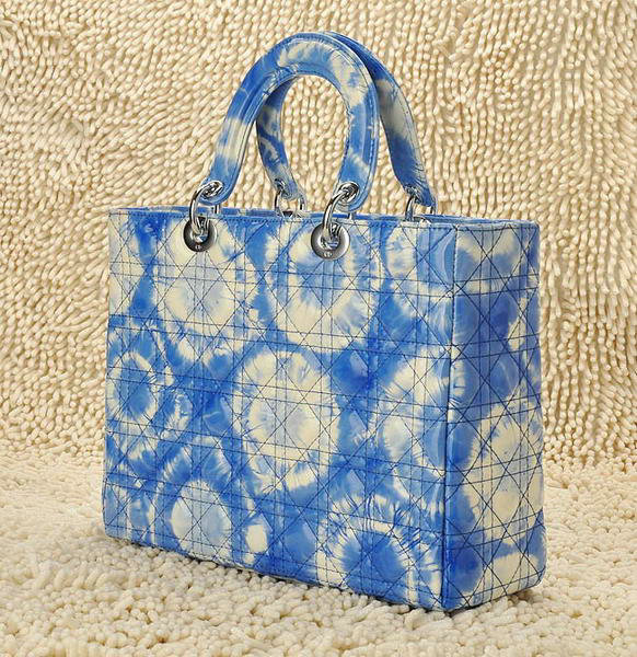 replica jumbo lady dior multicolor patent leather 6323 blue